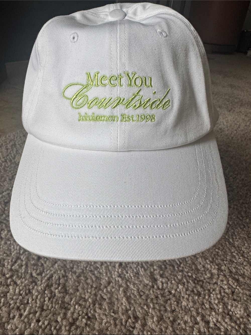 White lululemon 'Meet You Courtside' Embroidered Baseball Cap